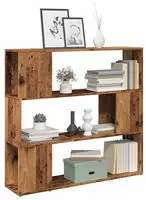 vidaXL B&uuml;cherregal/Raumteiler Altholz-Optik 100x24x94 cm