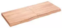 vidaXL Wandregal Hellbraun 120x50x(2-6) cm Massivholz Eiche Behandelt