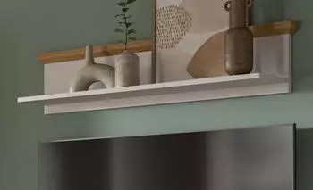 Inn.Furn Mirano Wandboard L&auml;rche/Eiche Artisan, Wei&szlig;, 110x23x18cm