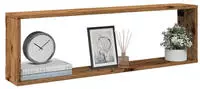 vidaXL W&uuml;rfel-Wandregale 4 Stk. Altholz-Optik 100x15x30 Holzwerkstoff