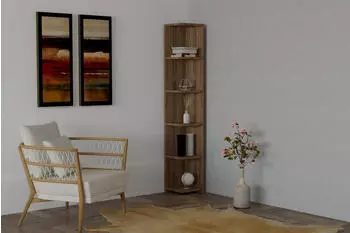 Hanah Home Langston Bücherregal Walnuss 160cm, Melaminharz beschichtet (835PUQ3696)