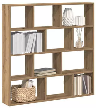 vidaXL W&uuml;rfelregal Wandmontage 12 F&auml;cher Artisan-Eiche Holzwerkstoff (860012)