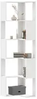 vidaXL Eck-B&uuml;cherregal 5 B&ouml;den Wei&szlig; 50x50x179 cm Holzwerkstoff