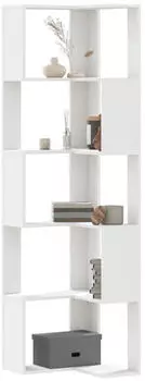 vidaXL Eckregal 5 B&ouml;den Wei&szlig; 50x50x179cm Holzwerkstoff (852582)