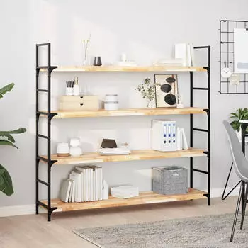 vidaXL Schweberegale 3er-Set 160x30x4cm Akazien-Massivholz Unbehandelt (3279469)