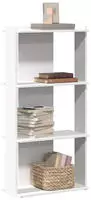 vidaXL B&uuml;cherregal 3 B&ouml;den Wei&szlig; 60x30x120 cm Holzwerkstoff