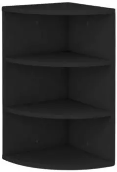 Mein-Regal Corner 60 Eckregal 3 F&auml;cher Holz Schwarz (30x30x60cm)
