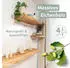 holz4home Wandregal Massivholz Eiche Natur geölt 70cm (ohne Baumkante)