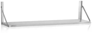 Mahlzeit Edelstahl Wandregal Klappbar 120x30cm Silber