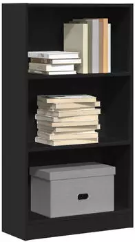 vidaXL B&uuml;cherregal Schwarz 60x24x109cm Holzwerkstoff (857804)
