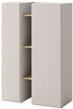 Mirjan24 Sigma 2D Standregal mit LED-Beleuchtung, zwei Drehtüren (SG04)