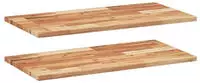 vidaXL Schweberegale 2 Stk. 80x40x2 cm Massivholz Akazie &Ouml;lbehandelt
