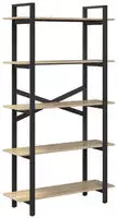 vidaXL B&uuml;cherregal Sonoma-Eiche 100 x 33,5 x 178 cm Holzwerkstoff