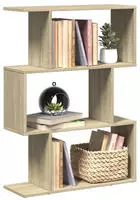 vidaXL Raumteiler-B&uuml;cherregal 3 F&auml;cher Sonoma-Eiche 70x24x97 cm