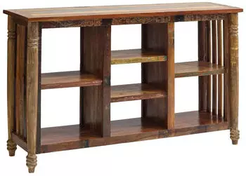 Massivmoebel24 Fable #15 Regal Altholz massiv mehrfarbig lackiert 150x45x90cm (09-350-751-0015)