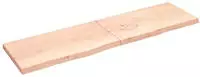 vidaXL Wandregal 220x60x(2-6) cm Massivholz Eiche Unbehandelt