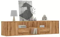vidaXL Eckregal Artisan-Eiche 200x40x45 cm Holzwerkstoff