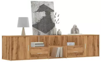 vidaXL Eckschrank Holzwerkstoff Artisan-Eiche 200x40x45cm