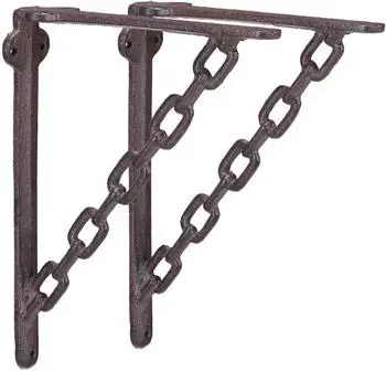 Relaxdays Regalwinkel Wandkonsole Gusseisen Vintage 15kg (10040760_0)