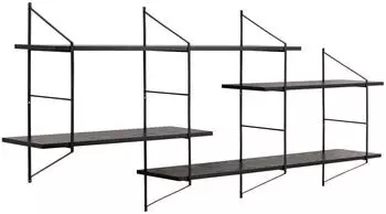 Actona Belfast Wandregal 4 Ablagen, Holz/Metall, 191x79x25,5cm (Belfast)