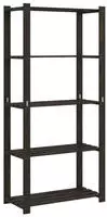 vidaXL Lagerregal mit 5 B&ouml;den Schwarz 80x38x170 cm Massivholz Kiefer