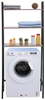 MCW MCW-K82 Standregal Industrial Metall/Holz 155x64x25cm, grau-braun (MCW-K82)