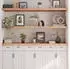 vidaXL Wandregal Massivholz Eiche Hellbraun 180x50x(2-6)cm (363721)