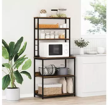 vidaXL K&uuml;chenregal Holzwerkstoff Ger&auml;ucherte Eiche 80x40x168cm (883888)