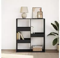 vidaXL B&uuml;cherregal/Raumteiler Schwarz 100x33x115 cm