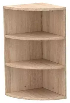 Mein-Regal Corner 60 Eckregal 3 F&auml;cher Holz Natur 30x30x60cm