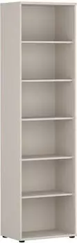 Forte Tempra Mehrzweckregal schmal, 5 B&ouml;den, 54x198x35cm, Sand (38584339-0)