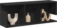 vidaXL Wandschrank 80x20x30 cm Schwarz Holzwerkstoff
