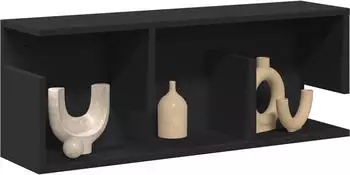 vidaXL Wandschrank Holzwerkstoff Schwarz 80x20x30cm (854833)