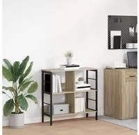 vidaXL B&uuml;cherregal Sonoma-Eiche 82 x 32 x 79 cm Holzwerkstoff