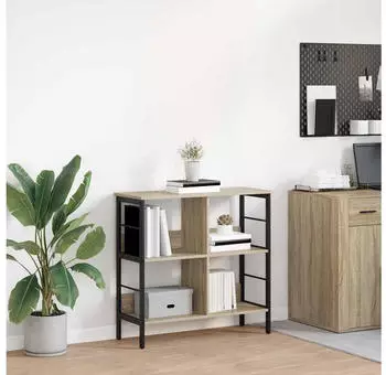 vidaXL B&uuml;cherregal Sonoma-Eiche 82x32x79cm Holzwerkstoff