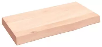 vidaXL Wandregal 40x20x4cm Massivholz Eiche, unbehandelt (363504)