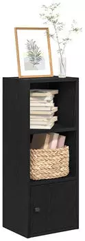 vidaXL B&uuml;cherregal Schwarz Eichen-Optik 31x24x77cm Holzwerkstoff (860329)