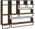 vidaXL Wandregal-Set mit Stangen 6-tlg. Räuchereiche Holzwerkstoff (836315)
