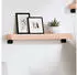 vidaXL Wandregal 60x10x6cm Massivholz Eiche Unbehandelt (363520)