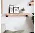 vidaXL Wandregal 60x10x6cm Massivholz Eiche Unbehandelt (363520)