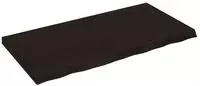 vidaXL Wandregal Dunkelbraun 120x60x(2-6)cm Massivholz Eiche Behandelt