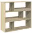 vidaXL Bücherregal/Raumteiler Sonoma-Eiche 100x33x94,5cm (146119)