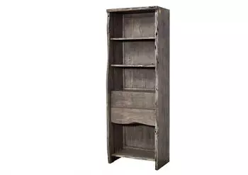 Massivmoebel24 Pure Acacia B&uuml;cherregal Akazie grau lackiert 71x45x204cm (09-350-886-4009)
