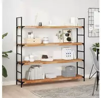vidaXL Schweberegale 3 Stk. 160x30x4 cm Massivholz Akazie &Ouml;lbehandelt