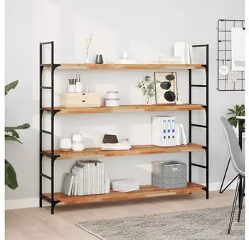 vidaXL Schweberegale 3er-Set 160x30x4cm Akazien-Massivholz &Ouml;lbehandelt (3279629)