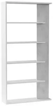 For&eacute;s Kafka H01 B&uuml;cherregal, Grau/Wei&szlig;, 90x25x180cm (0L2252A)