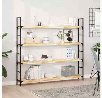 vidaXL Schweberegale 3er-Set 160x20x4cm Massivholz Akazie unbehandelt (3279441)