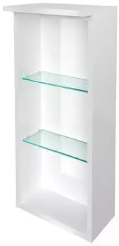 Fackelmann Oxford Wandregal 30cm, 3 F&auml;cher, Wei&szlig; Hochglanz (4008033833226)