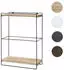 MCW Wandregal K77 Massivholz Metall Industrial 50x35x17cm, Natur (MCW-K77)
