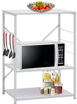 vidaXL Mikrowellenregal Holzwerkstoff Wei&szlig; 60x39,6x79,5cm (288236)